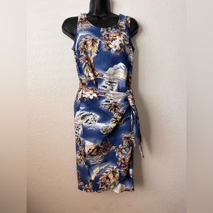 Hilo Hattie Hawaiian Sarong Dress M Vintage 90s Aloha Tropical Wrap SMALL